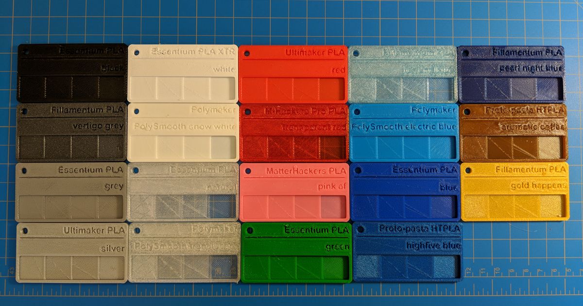 Free STL file Color Palette Card for Filaments 🎨・3D printable