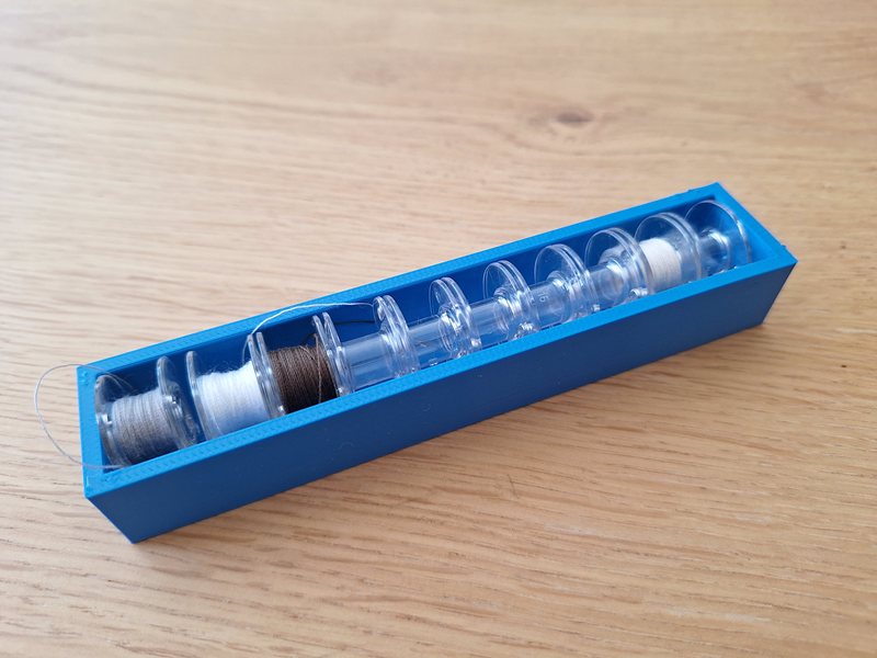 TPU storage block for sewing machine bobbins
