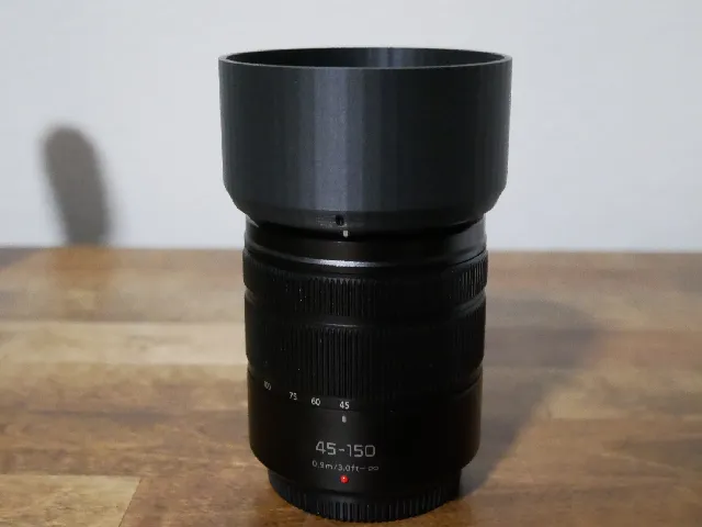 Lumix 45-150 (H-FS45150) Lens Hood | Reversible | Round