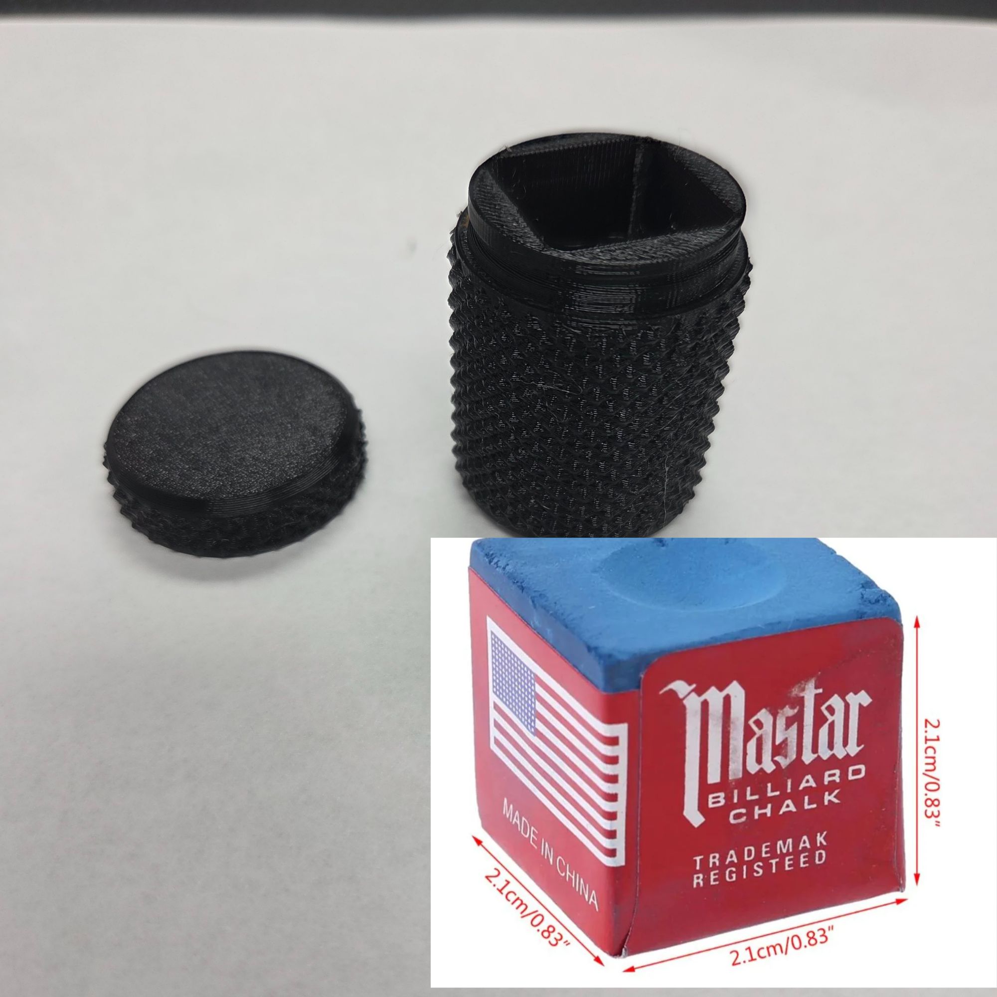 Cue Stick Chalk Container