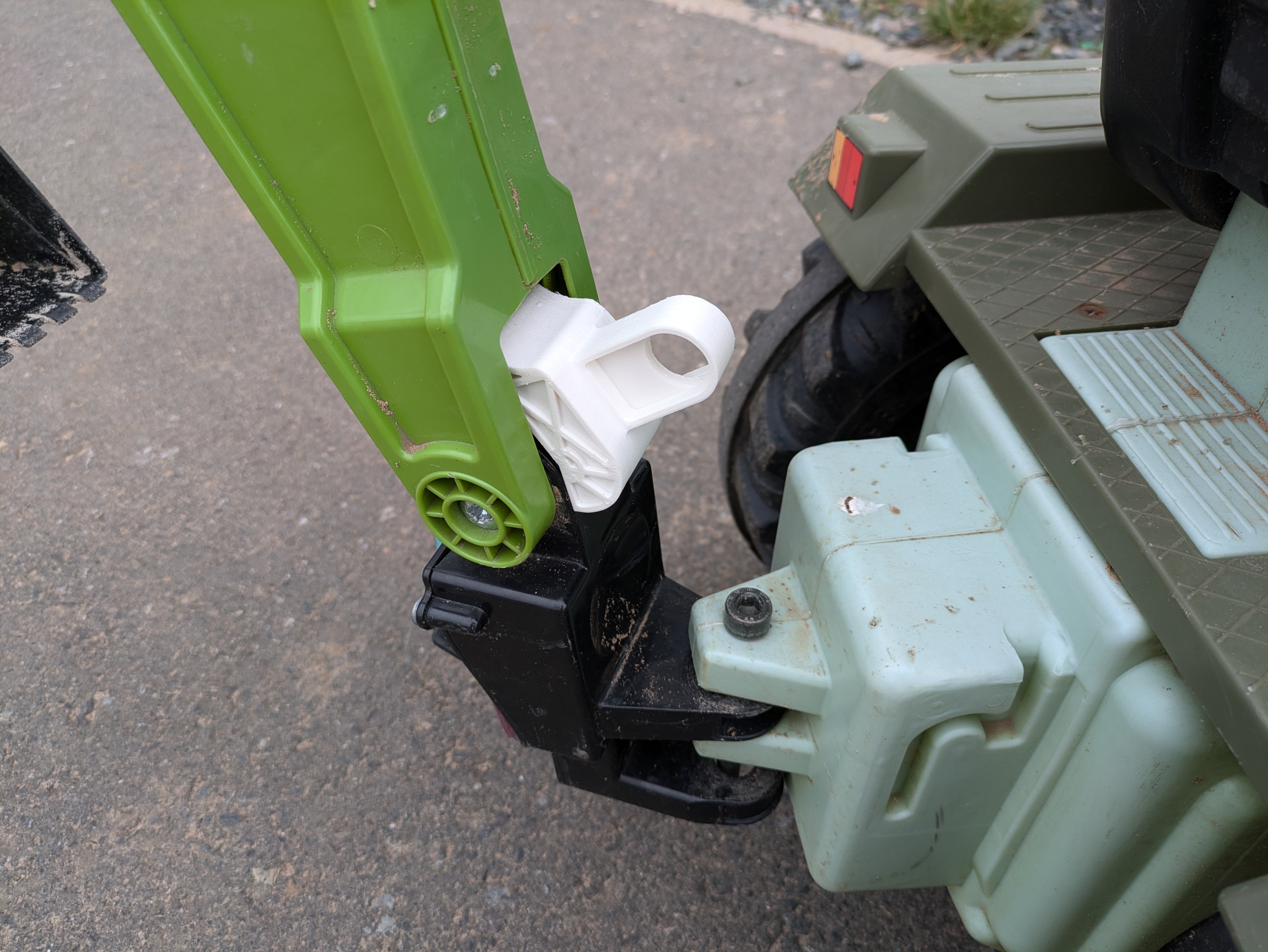 Falk excavator arm holder hook replacement