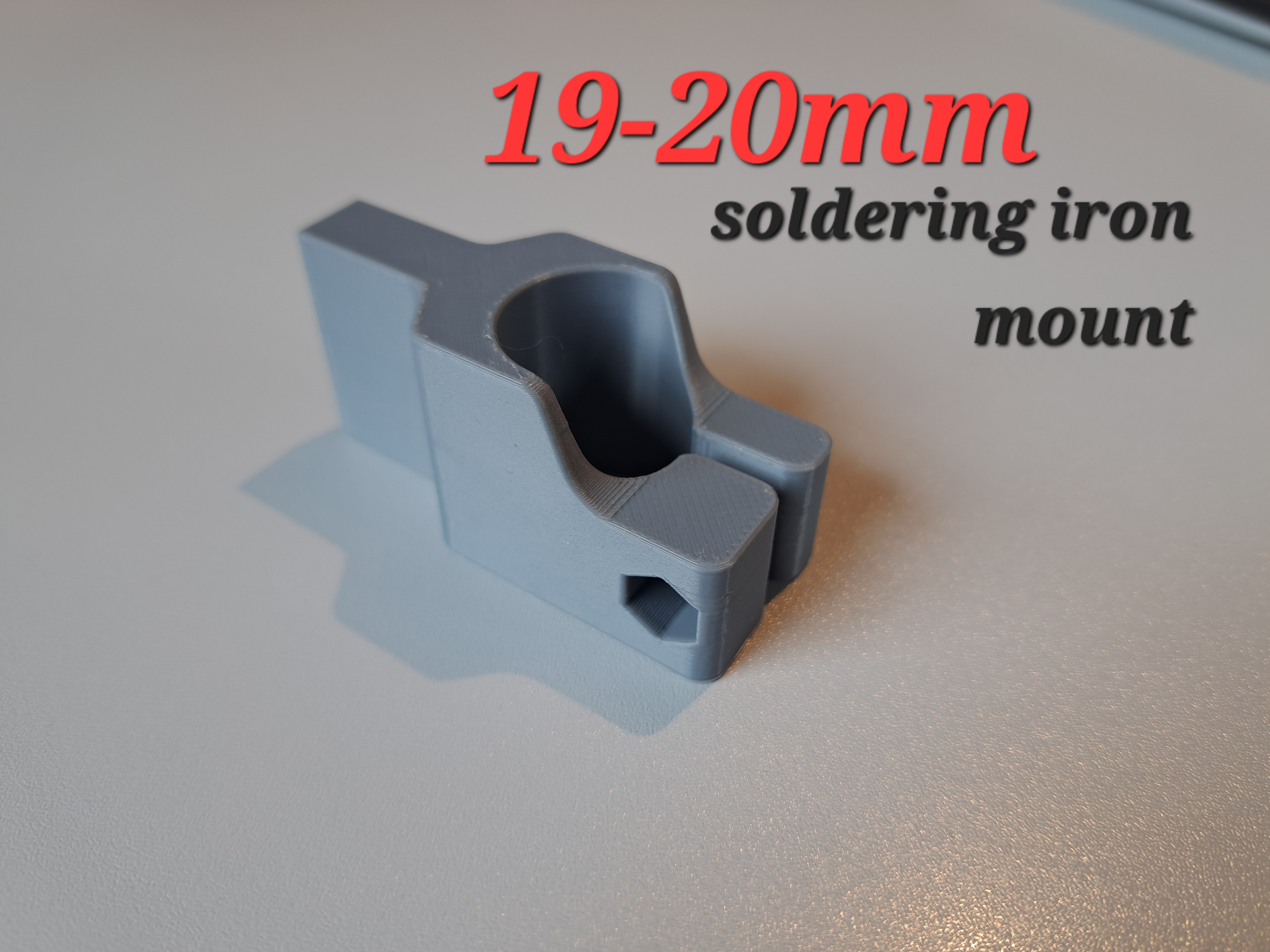 19-20mm soldering iron mount 3D model thumbnail