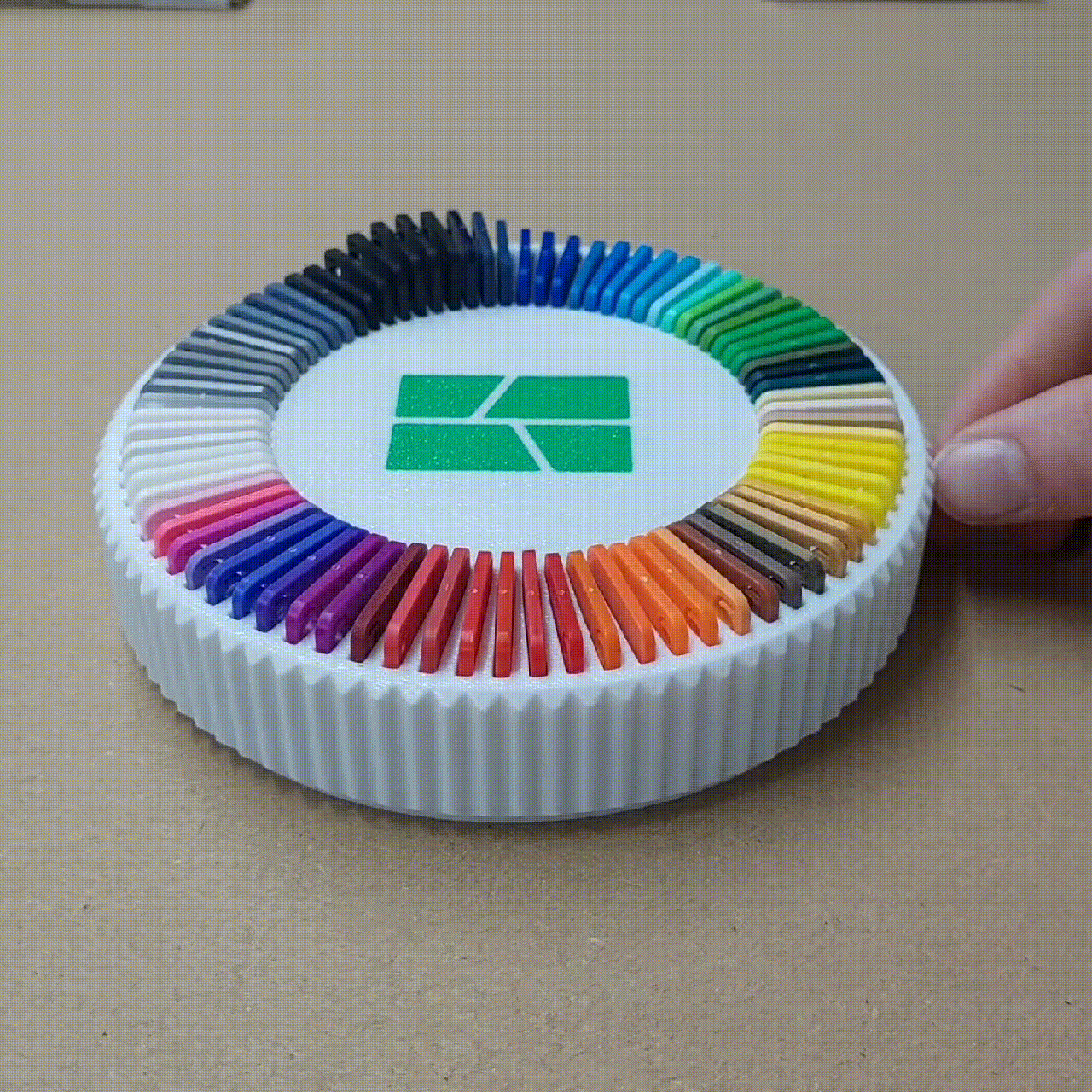 Spinning filament swatch box (with 608zz bearing)