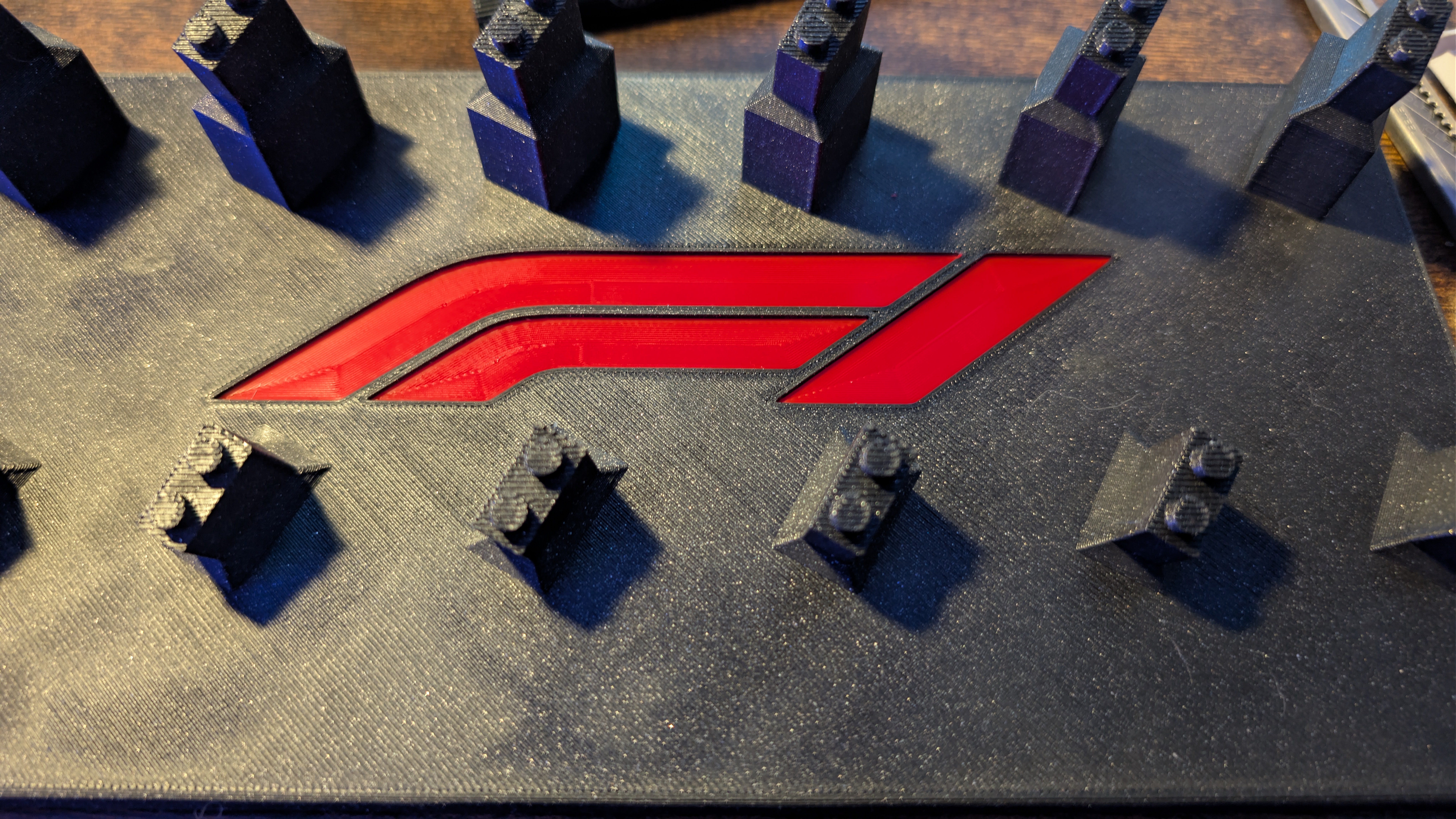 F1 Logo inserts for display stand for mini LEGO F1 cars