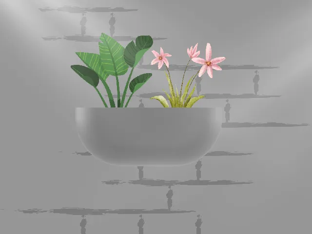 Minimalist wall mount planter