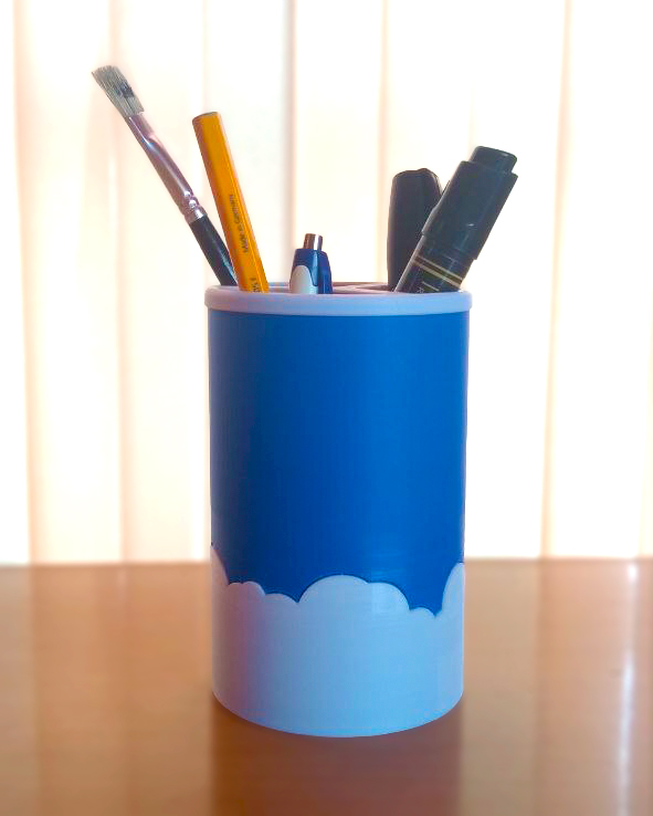Pencil Cup - Clouds