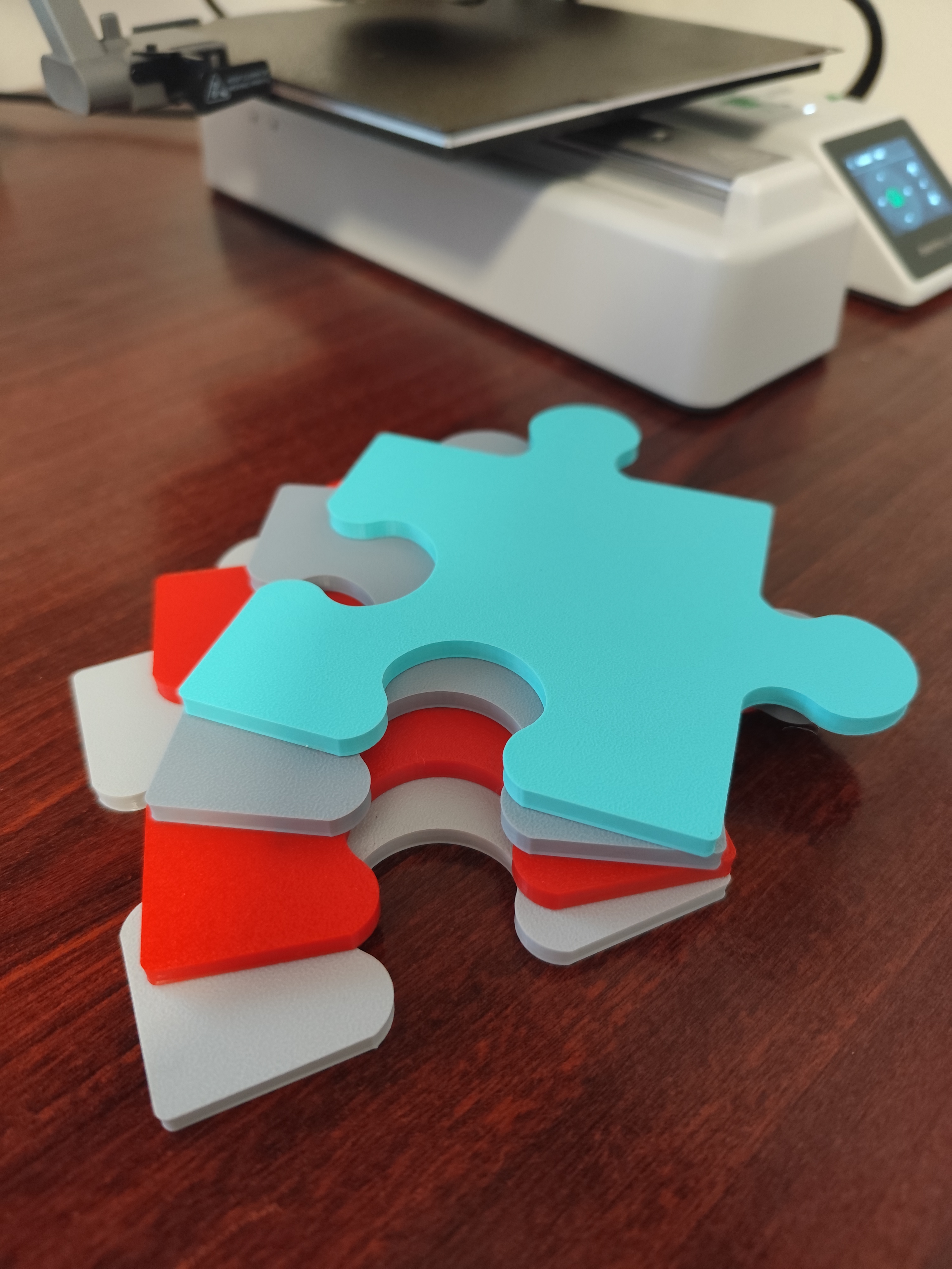 Miniatura 2 do modelo 3D Connecting Puzzle Coasters