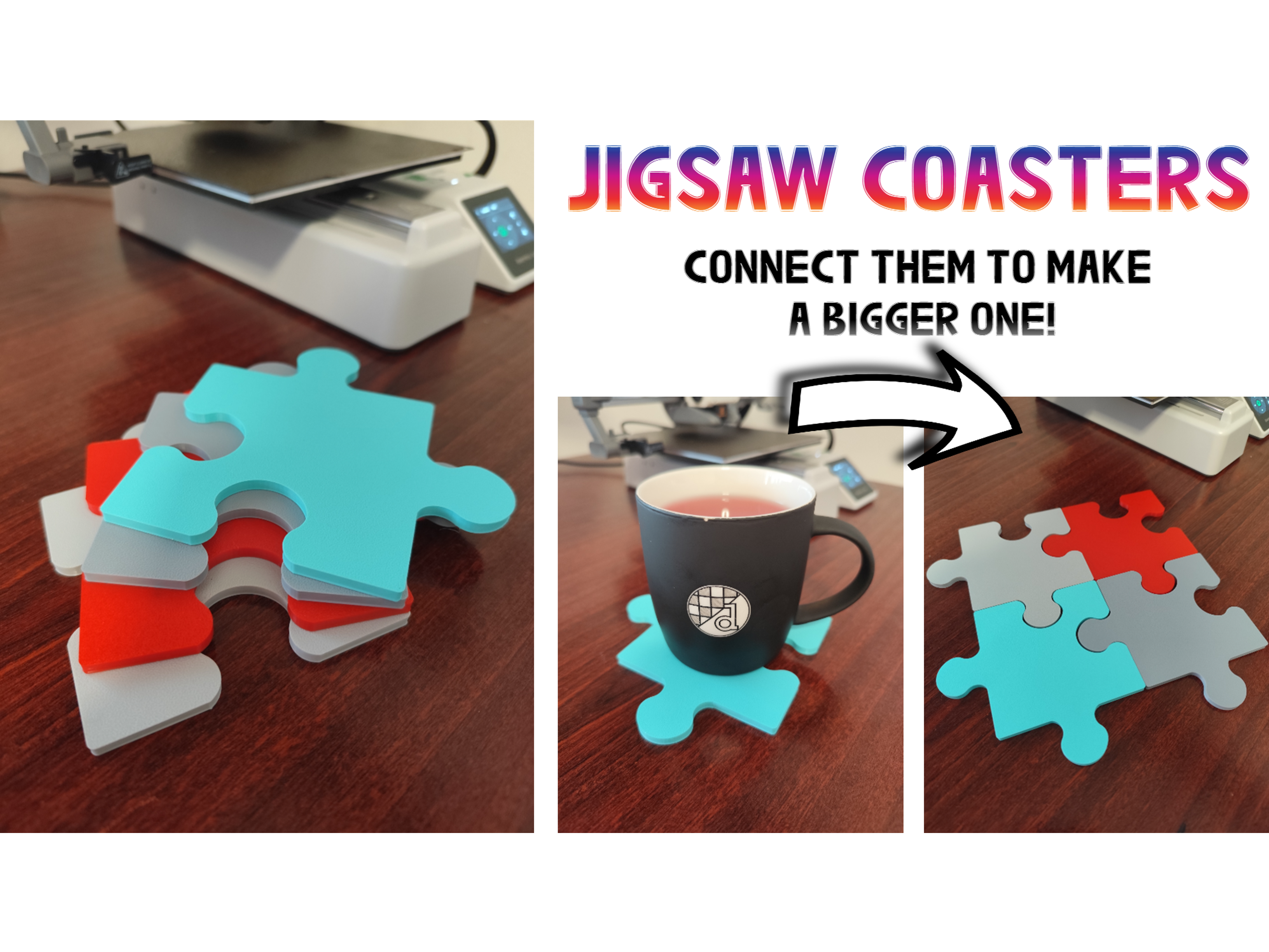 Connecting Puzzle Coasters