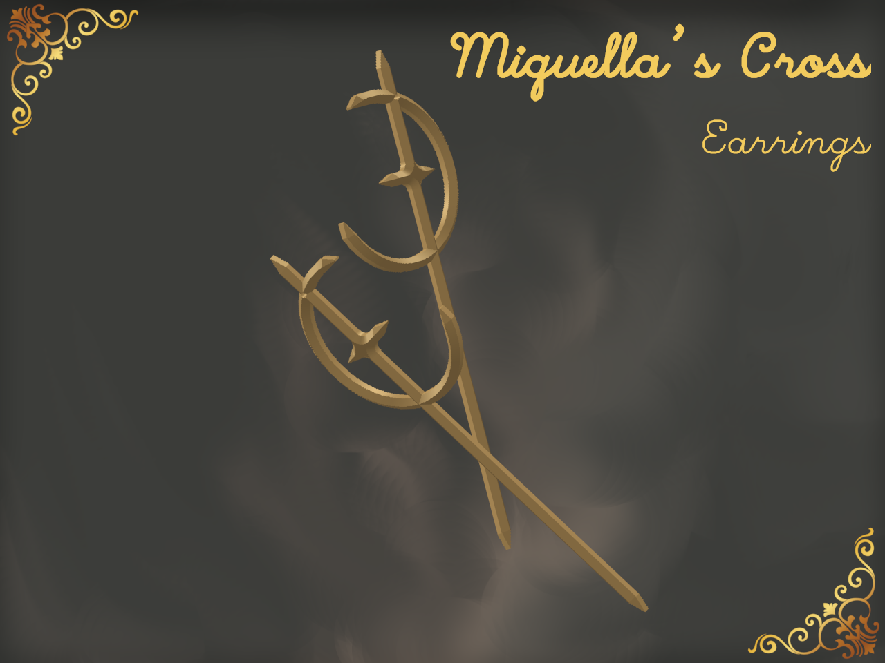 Miquella's Cross Earrings - Elden Ring