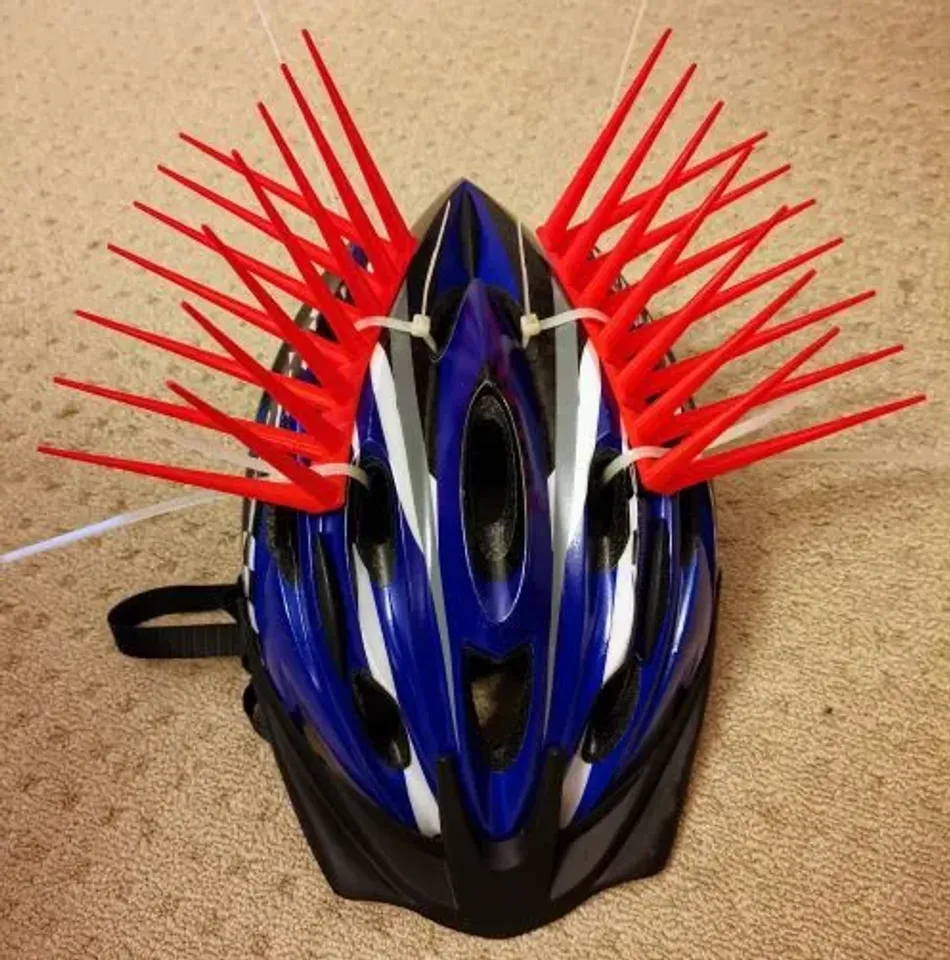 Bike helmet with spikes on top sales