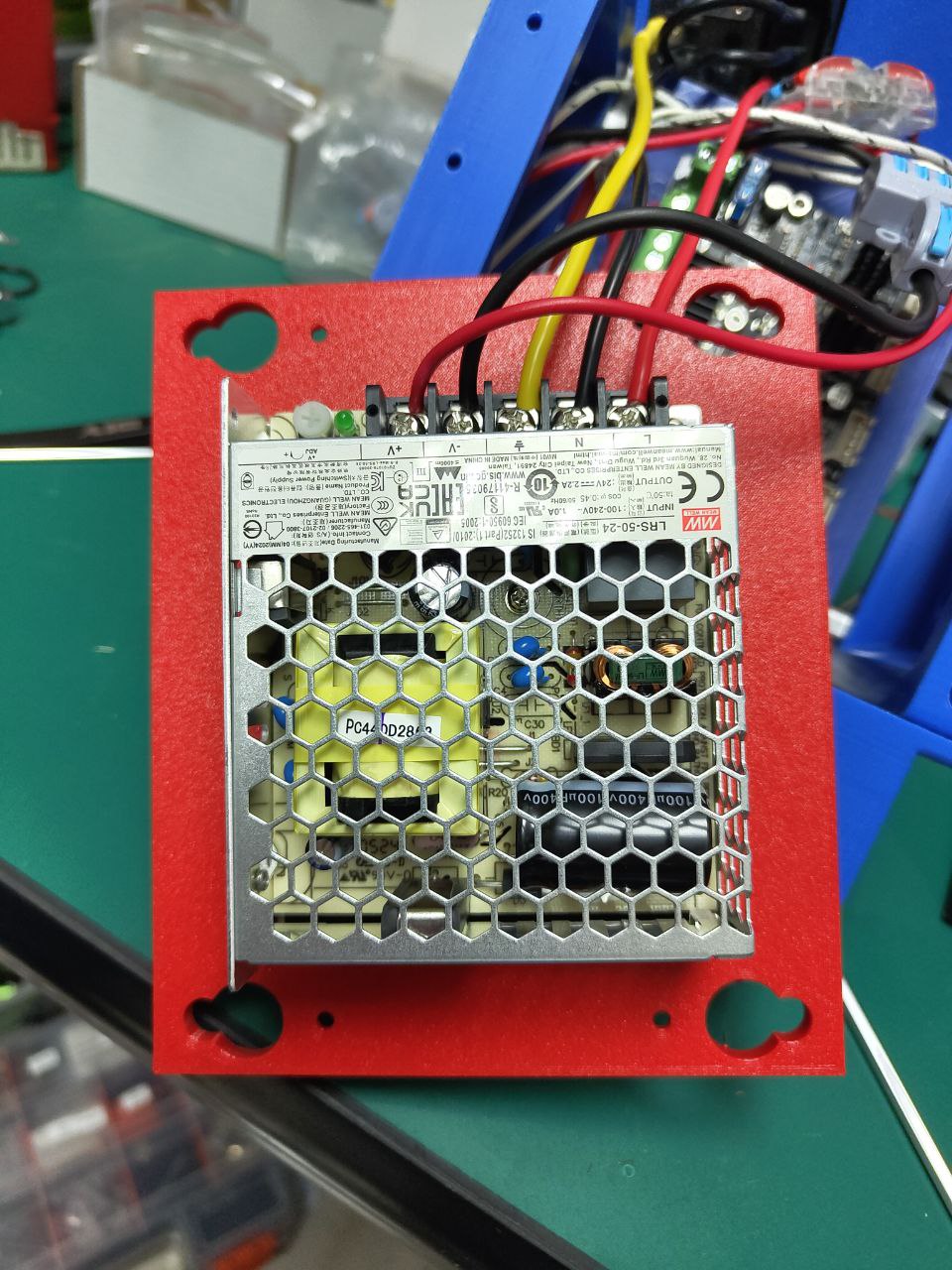 Recreator 3D Fun Size MK6 - Bottom for MeanWell PSU LRS-50-24 3D model thumbnail