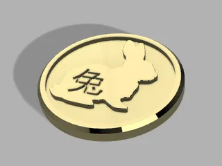 Rabbit Coin by Omega3DLab | Download free STL model | Printables.com
