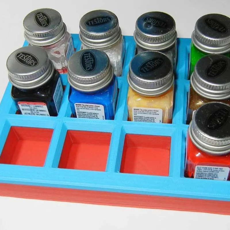 Testors paint bottle holder by tmorris9, Download free STL model