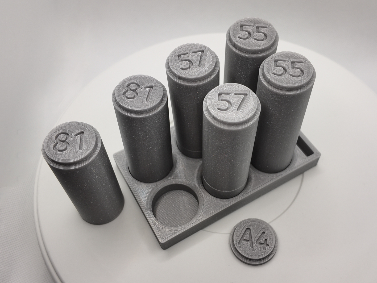 Paper roll adapters (55mm, 57mm, 81mm, A4) for Phomemo M832