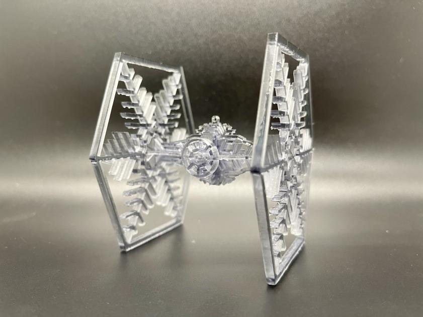 Snowflake TIE Fighter Ornament for Resin Printing