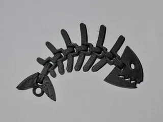 Fishbone Keychain by Viking3DK | Download free STL model | Printables.com