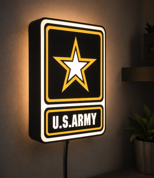 Army LED Light Box | Multi-Color 3D Printable STL