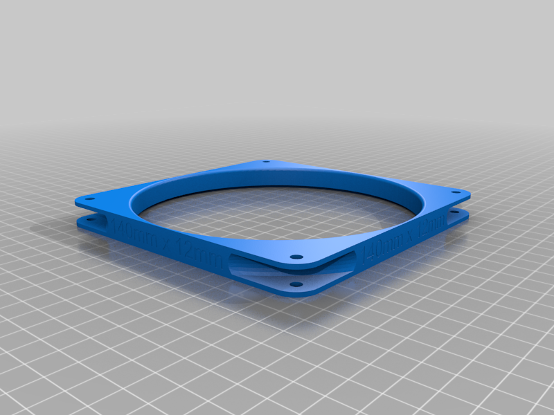 140mm Desktop Fan Spacers 12,22mm by Rhoboto Download free STL