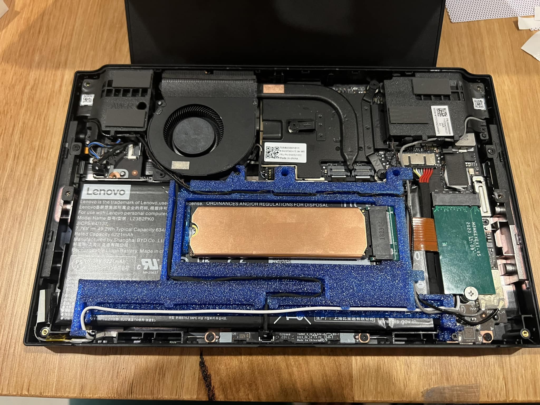 Legion Go NVME Battery Cover - heatsink