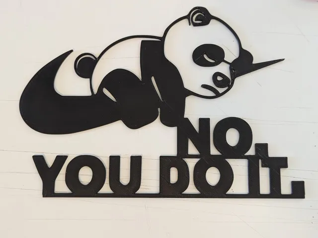 Panda wall art - lazy panda