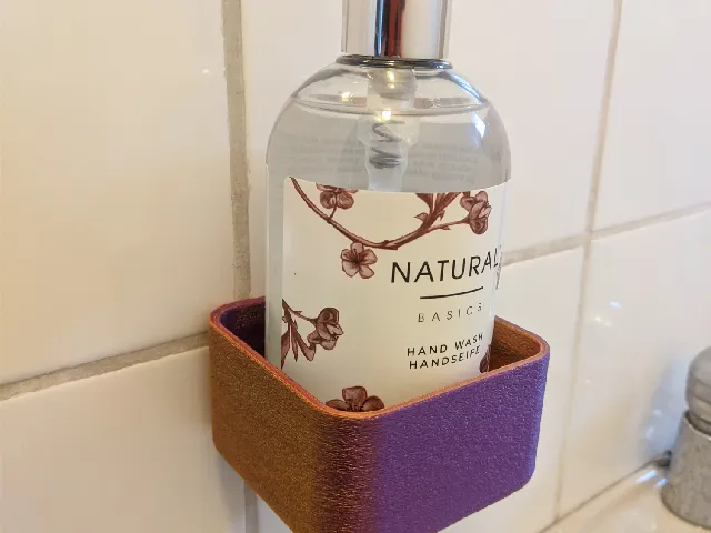 Wall shelf for liquid soap dispencer (single  screw mount)