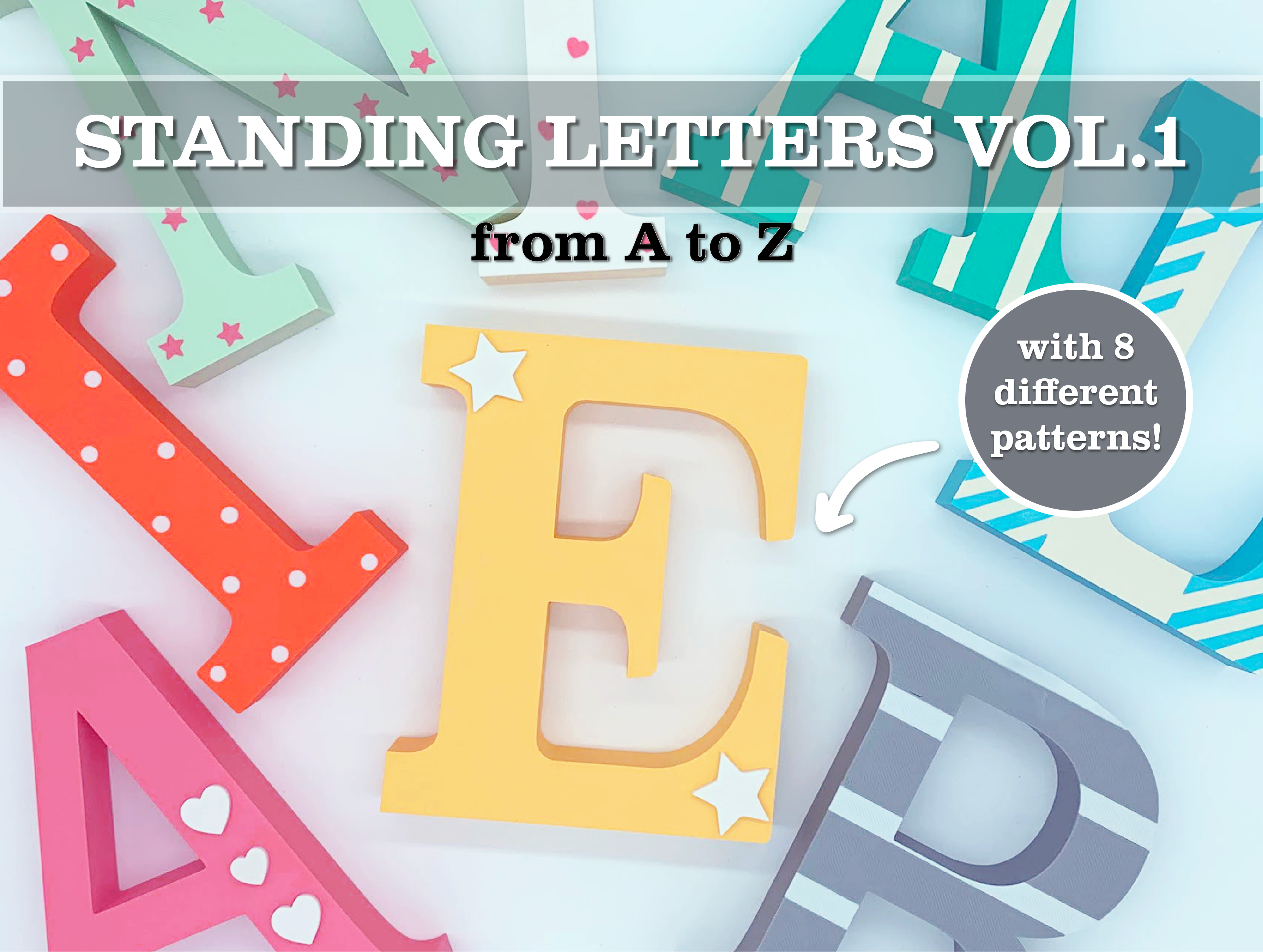 3D Custom Name Standing Letters Pack Vol.1