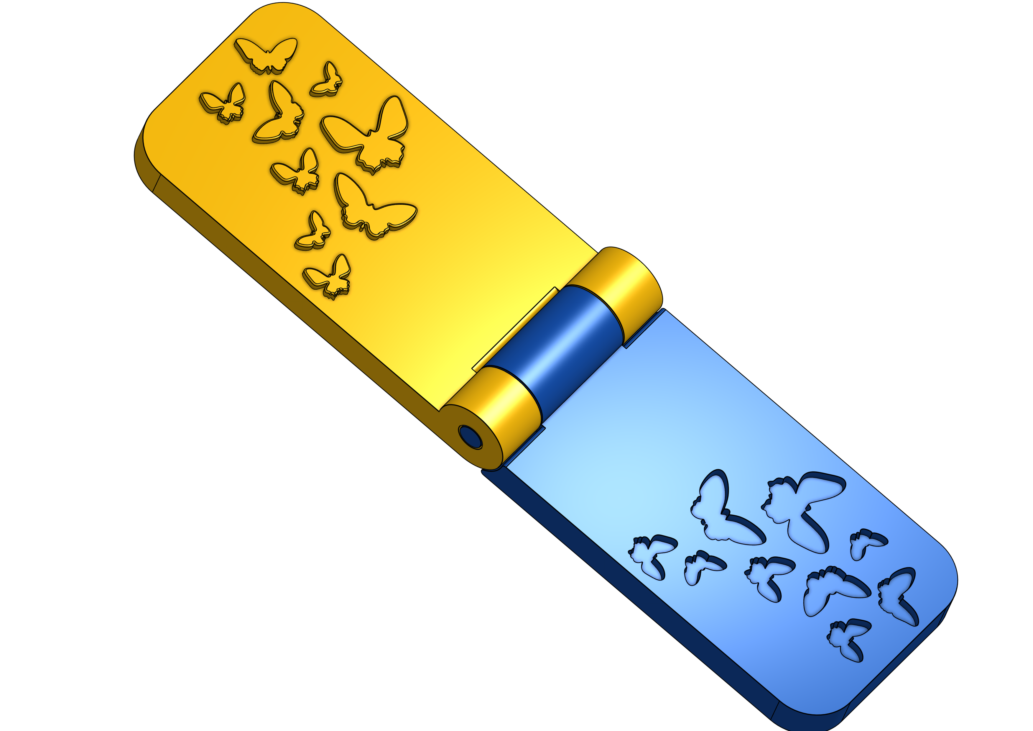 Butterfly Paper Embosser Stamp by prouting Download free STL model