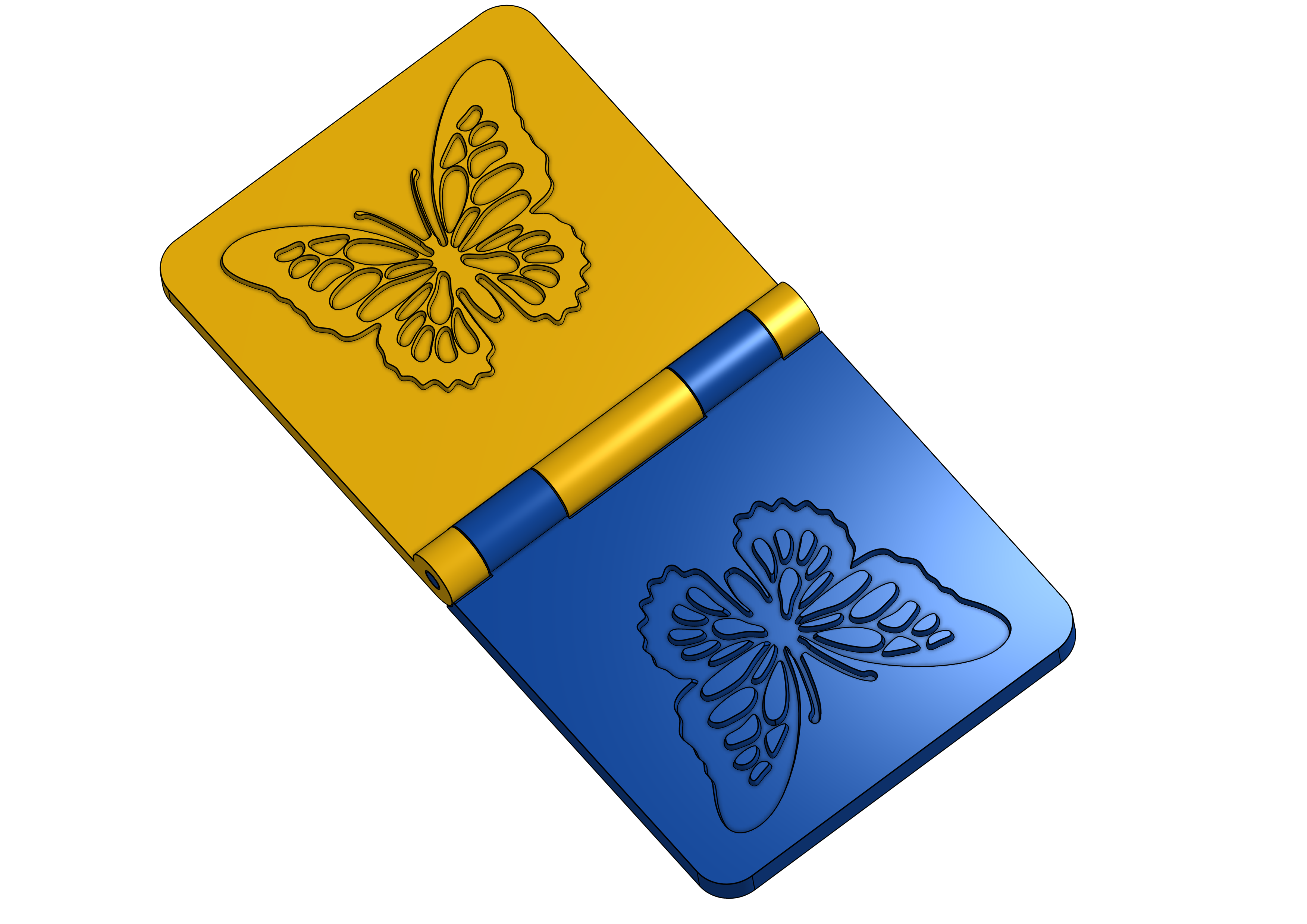 Butterfly Paper Embosser Stamp by prouting Download free STL model