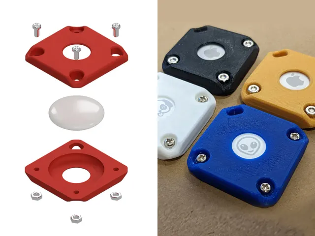 Rugged AirTag Key Ring Case