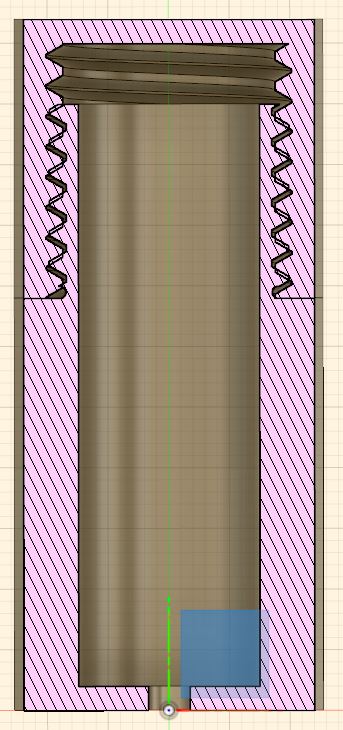 Single AA-Battery Container with metric thread
