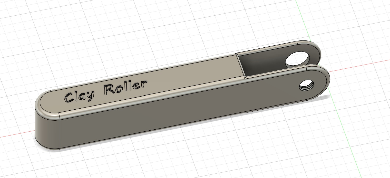 Clay embossing tool.