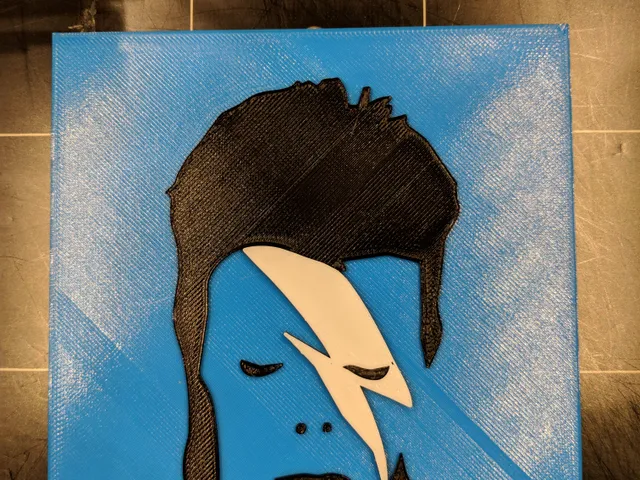 Multicolor David Bowie print for single extruder printers