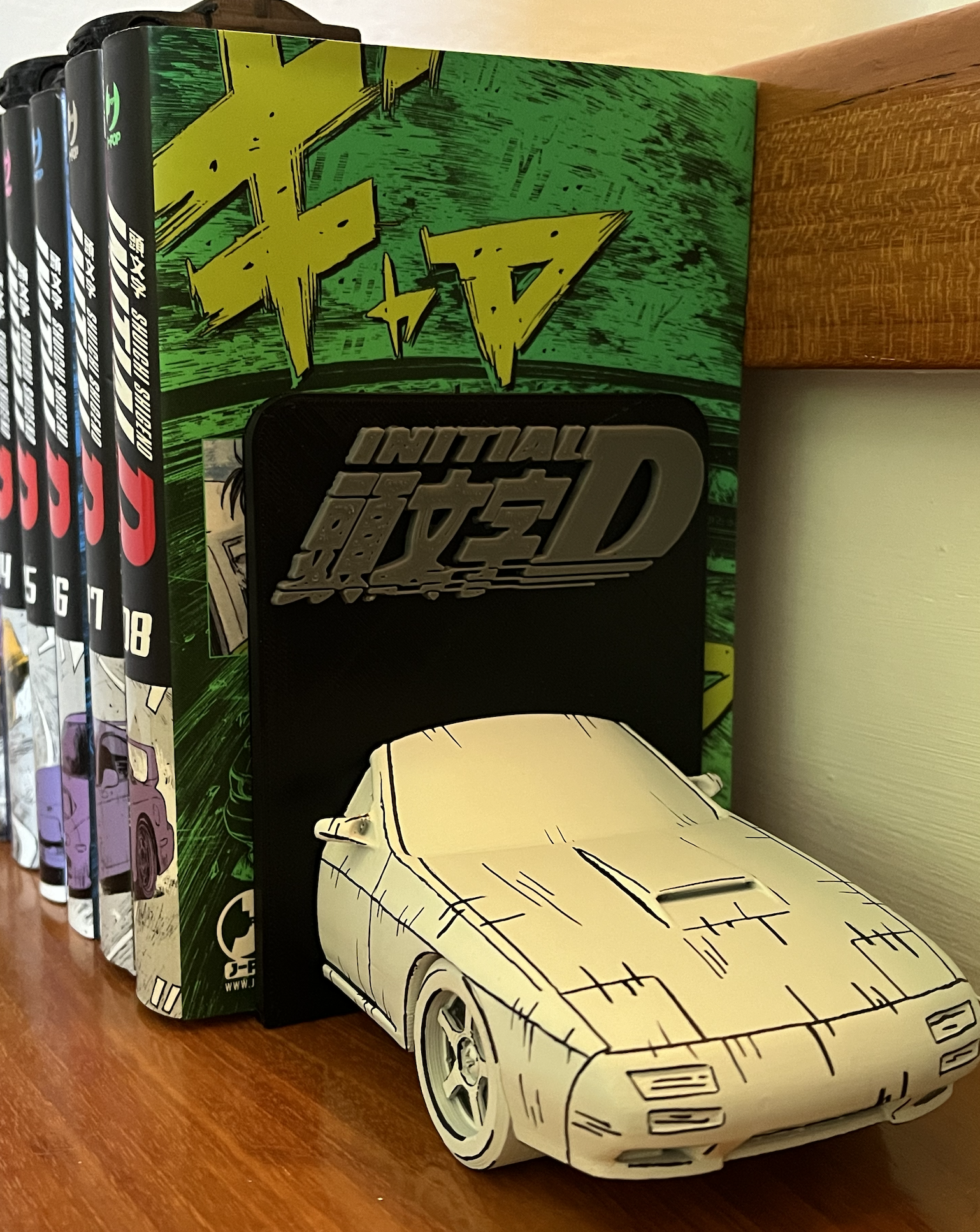 simple initial d manga bookend