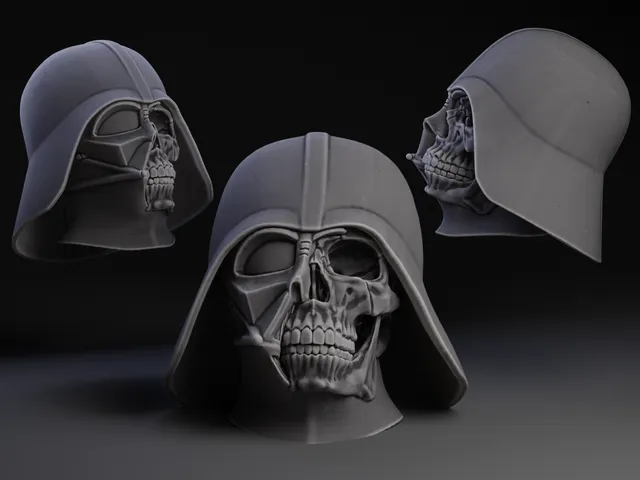 Darth Vader Skull / With Updated hole fix