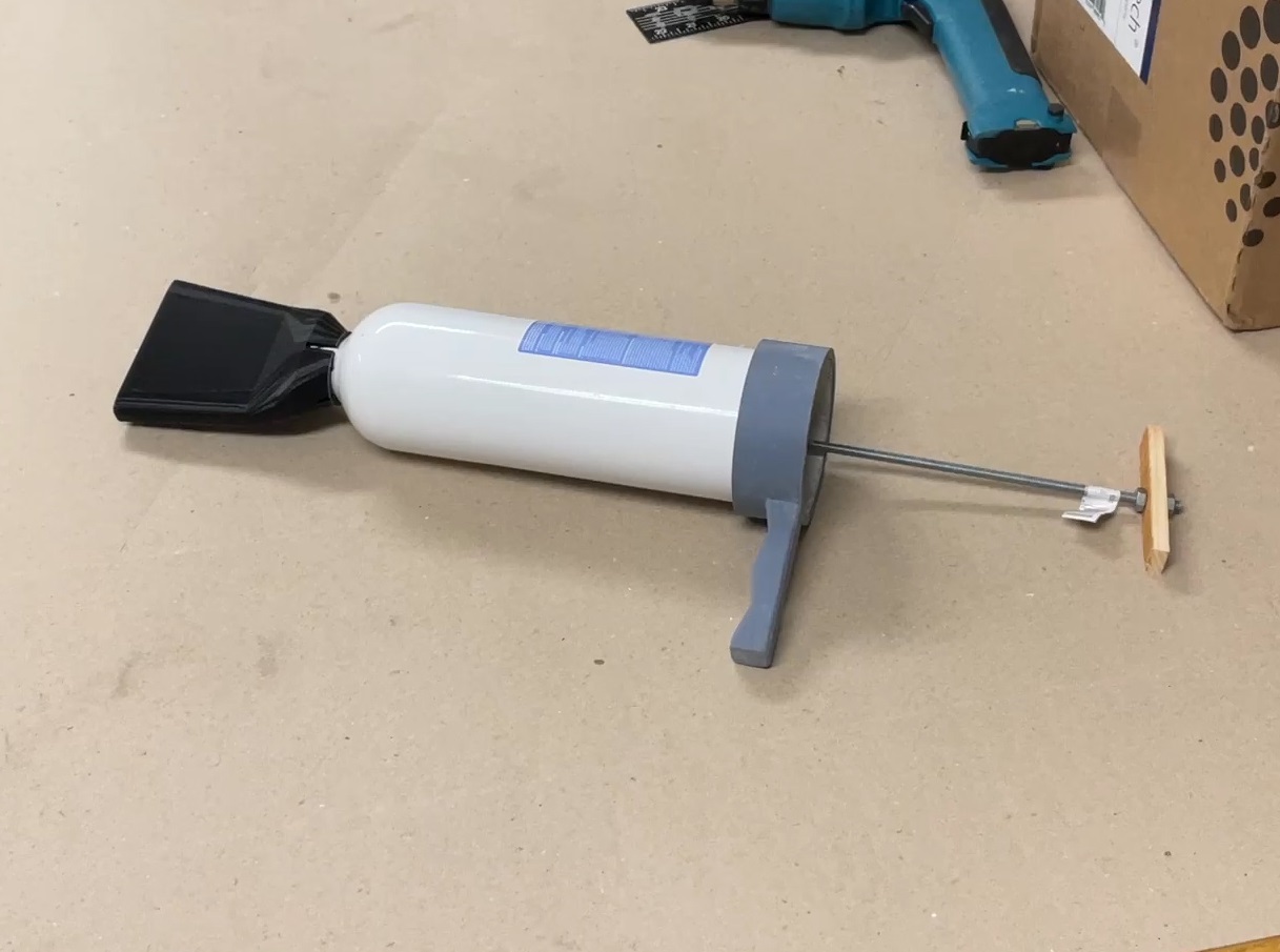 WIP Nozzles for masonry mortar injector / gun / extruder built from kitchen fire extinguisher