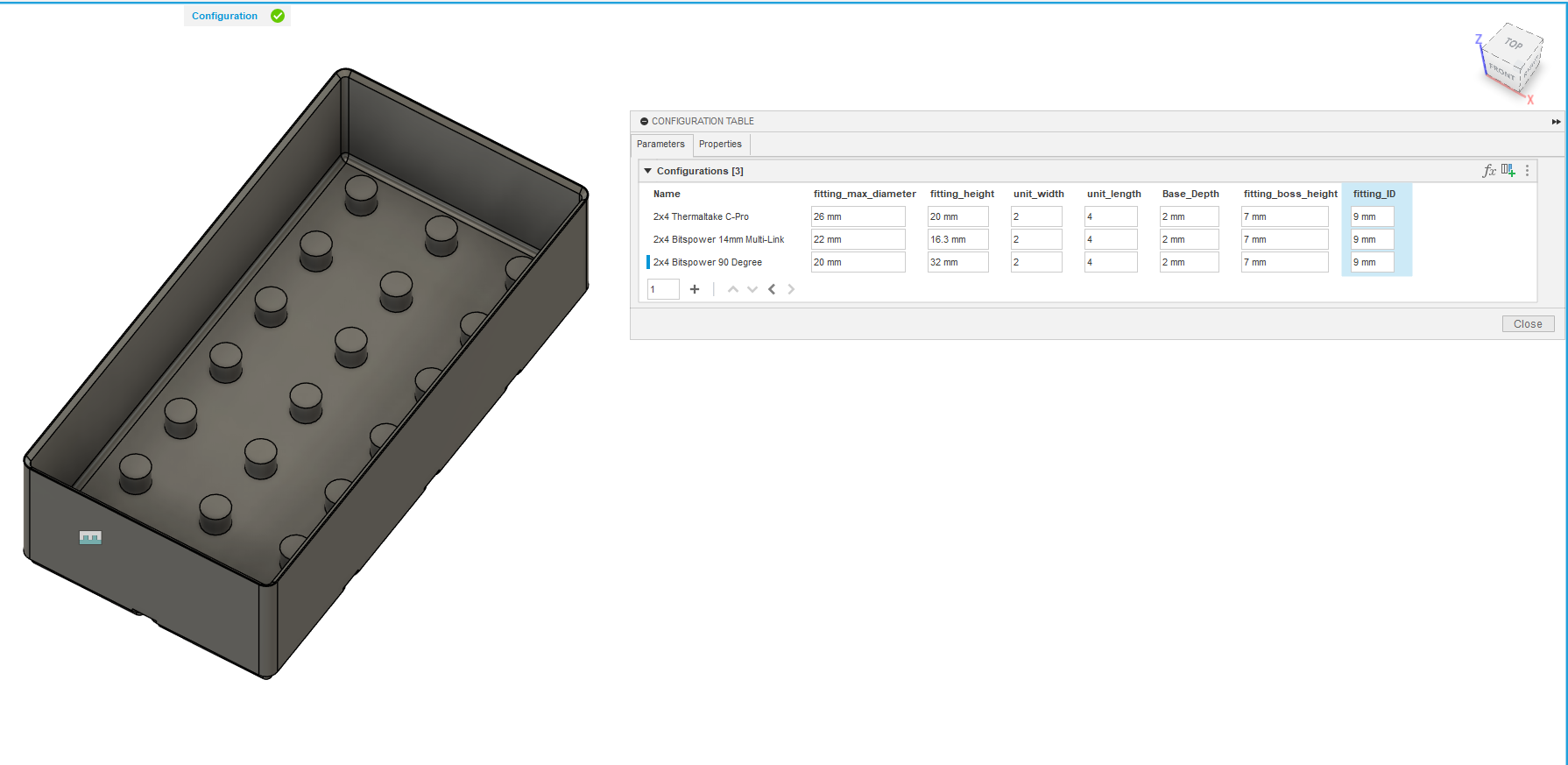 Gridfinity Watercooling Fitting Storage Box Configurator — thumbnail 3