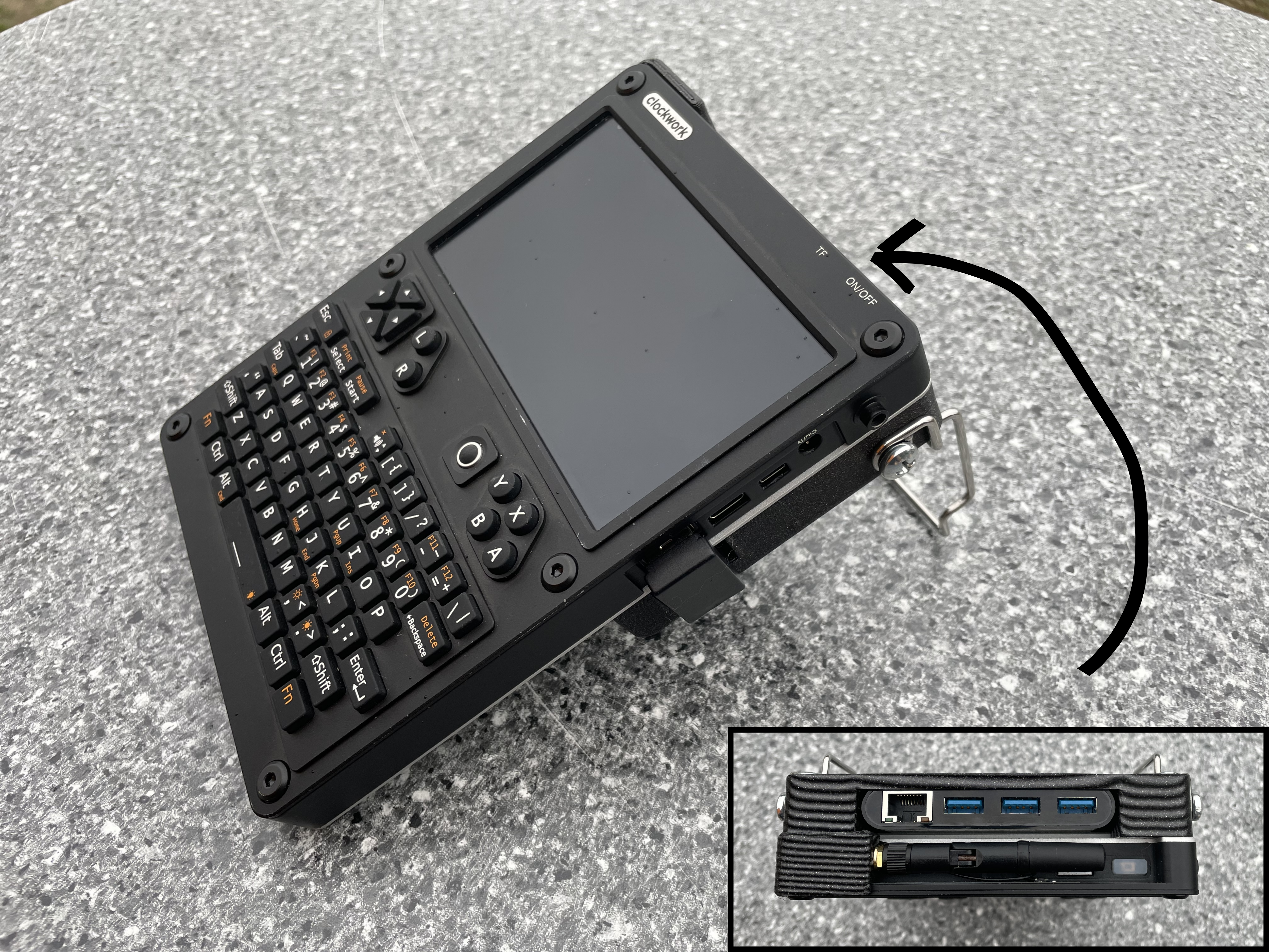 uConsole USB-Network-Hub Gehäuse (3 USB A + 1 RJ45)
