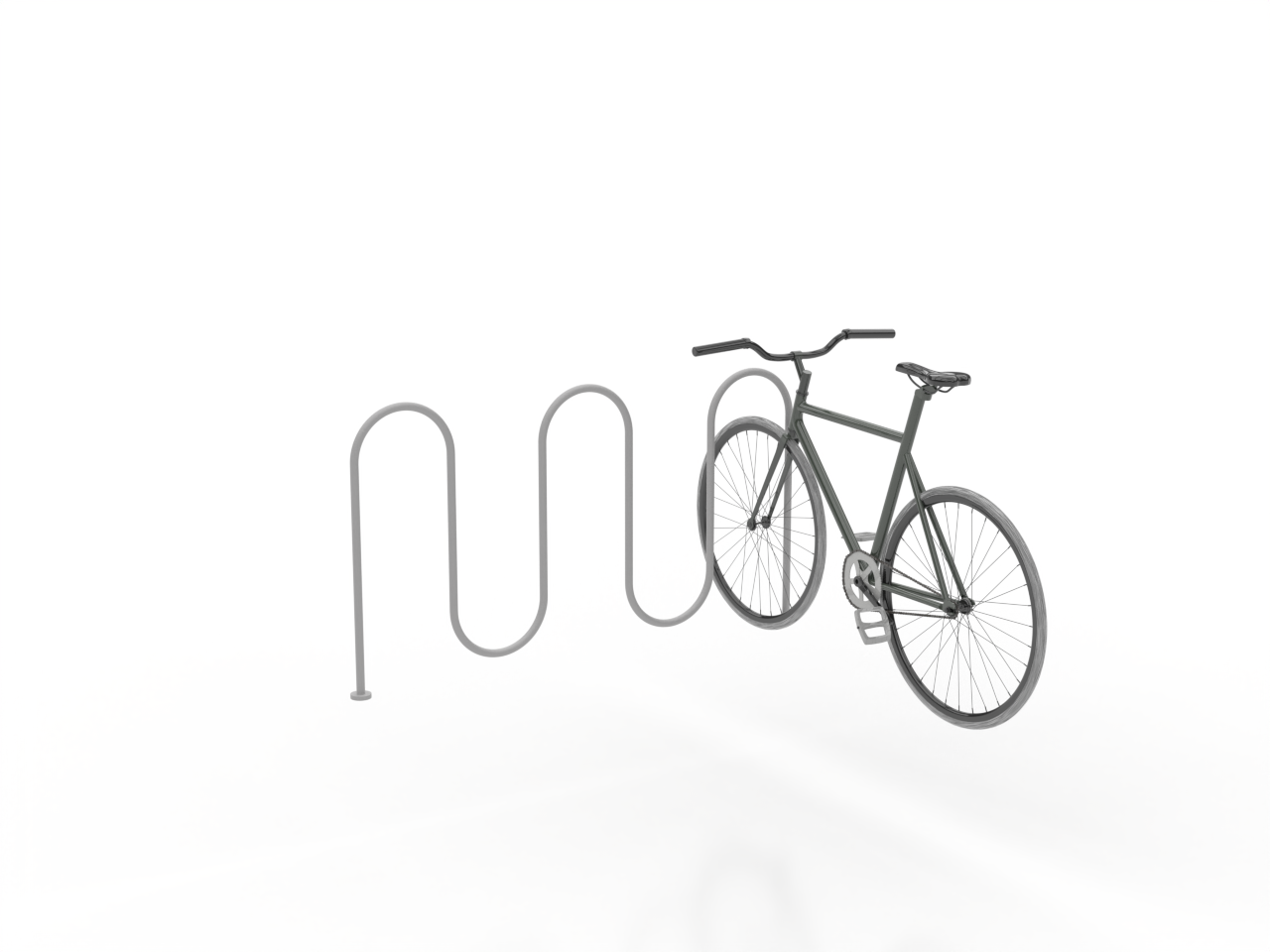 Scale Bike Rack - Narrow Wave Style