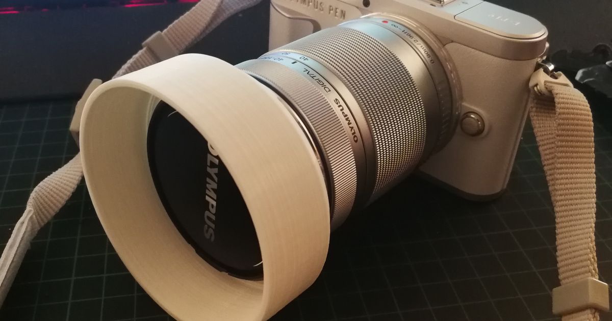 Diffusing lens hood for Olympus 40-150mm by eponra | Download free STL ...