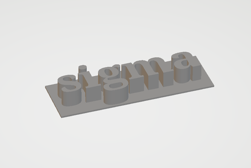 Sigma name plate