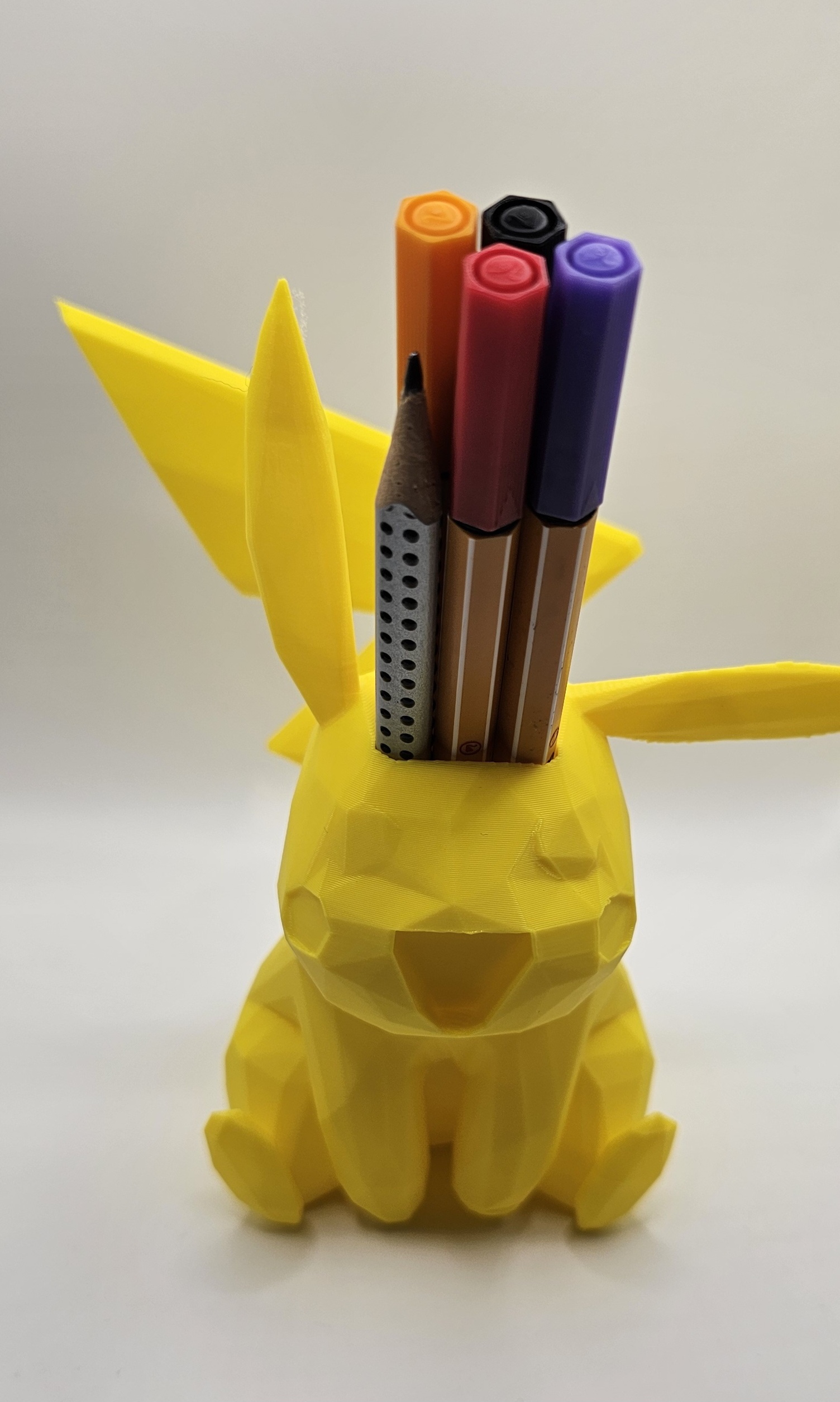 Pikachu Pencil Holder Low Poly