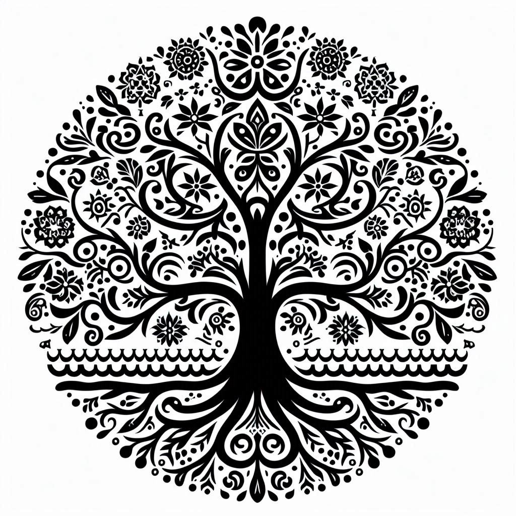 The tree of life (two colours)
