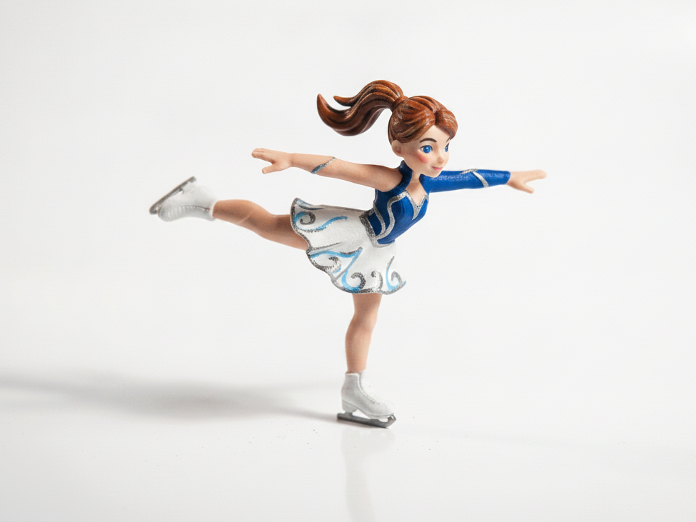 Skater Girl Ice Skating Figurine 3D Printable