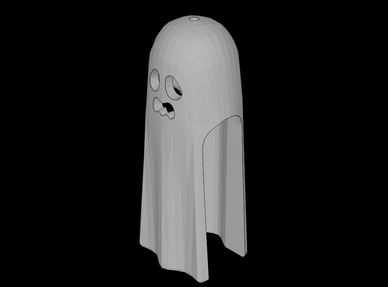 Lego Compatible (7103.dat) Minifig Headgear Head Cover Ghost Shroud with Wavy Mouth & Hole on Top