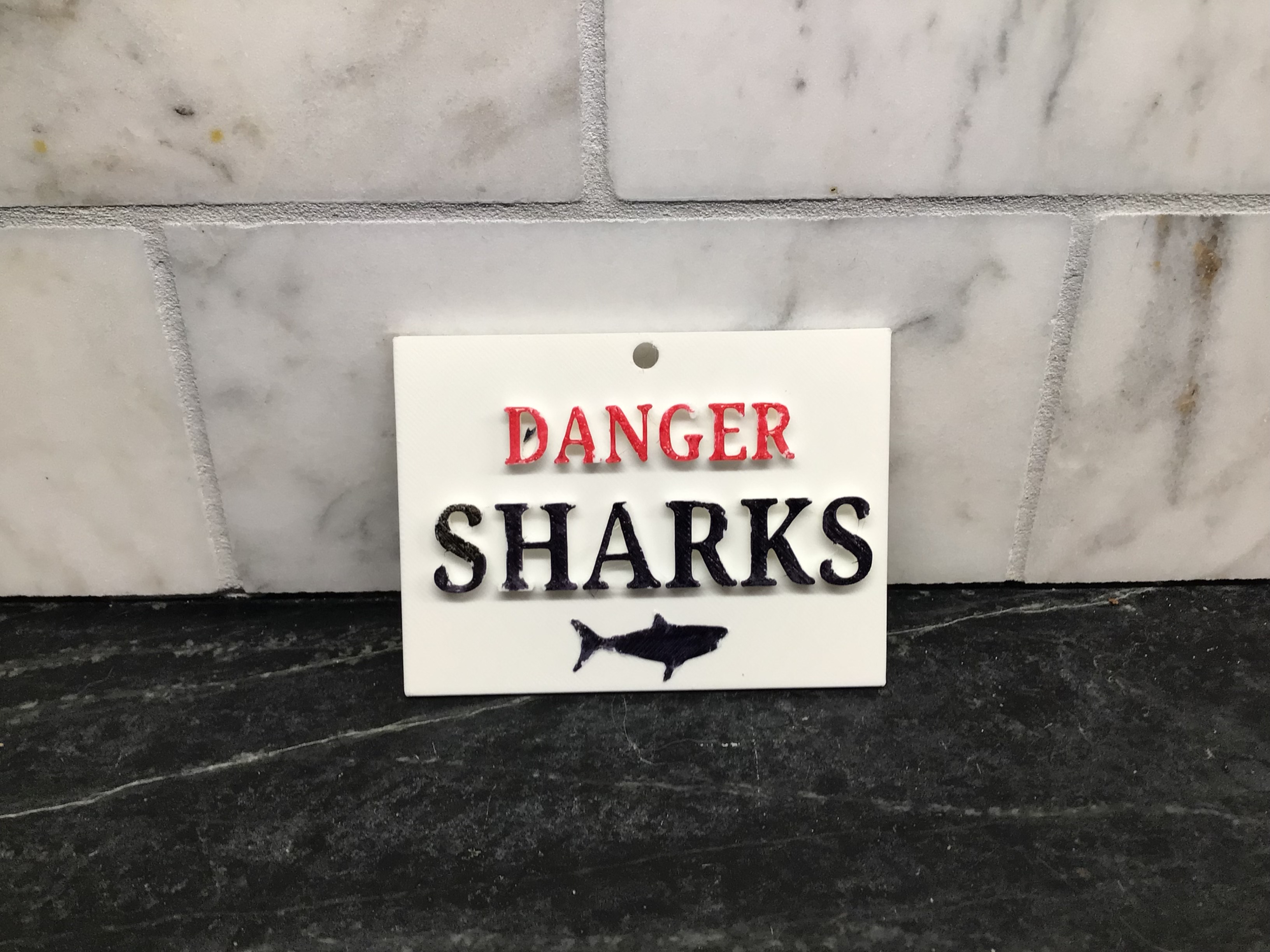 DANGER SHARKS SIGN