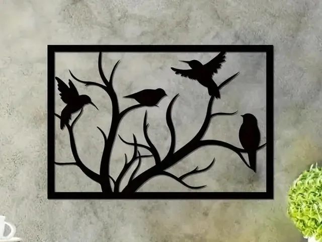 birds on the tree - wall art
