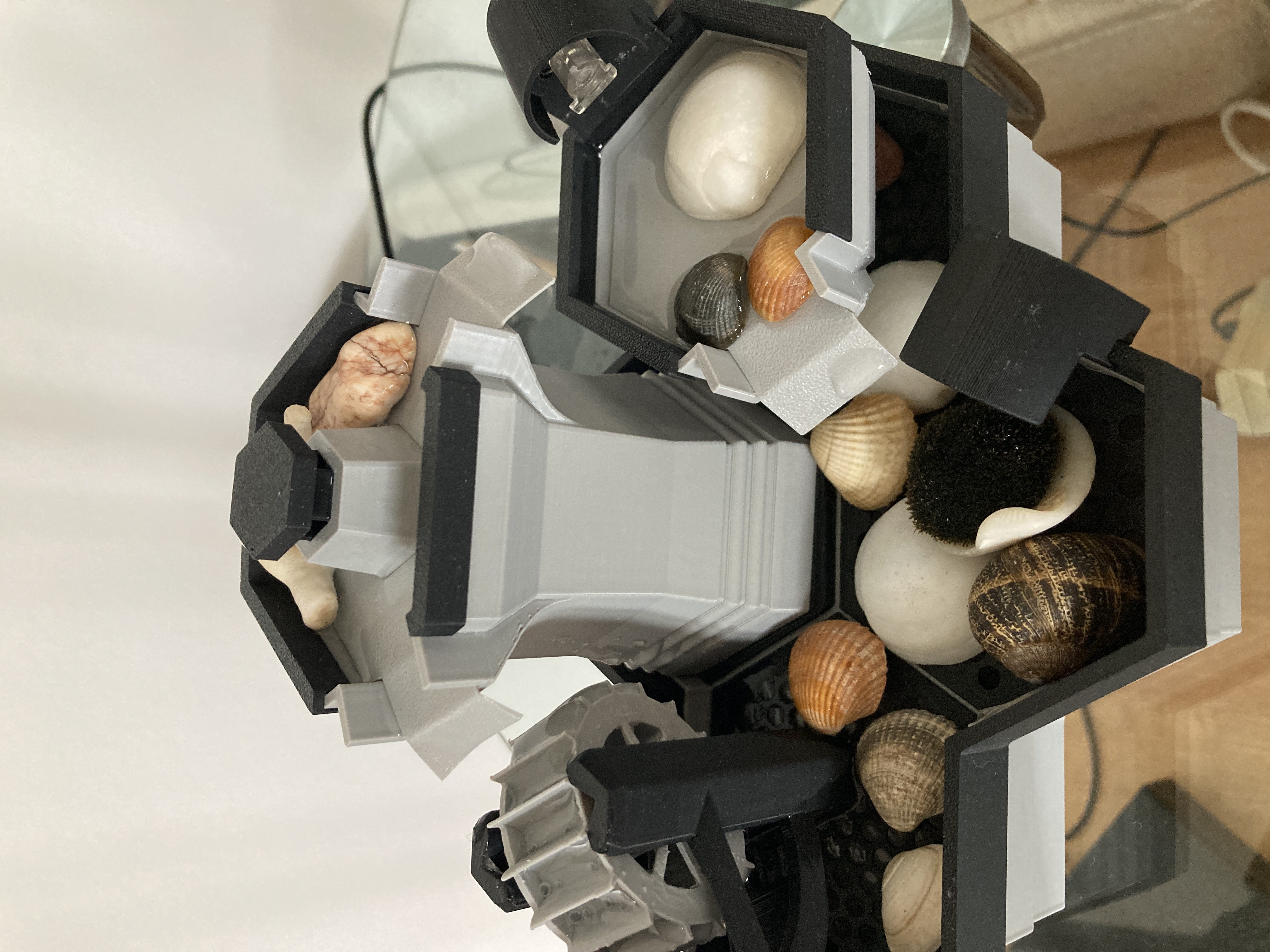 Parts for modular desktop fountain