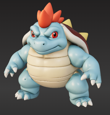 Bowser x Blastoise Hybrid Model