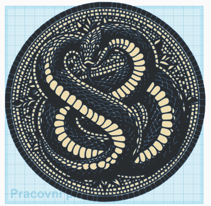 Three mosaic snakes (two colours) by Nina Máčová | Download free STL ...