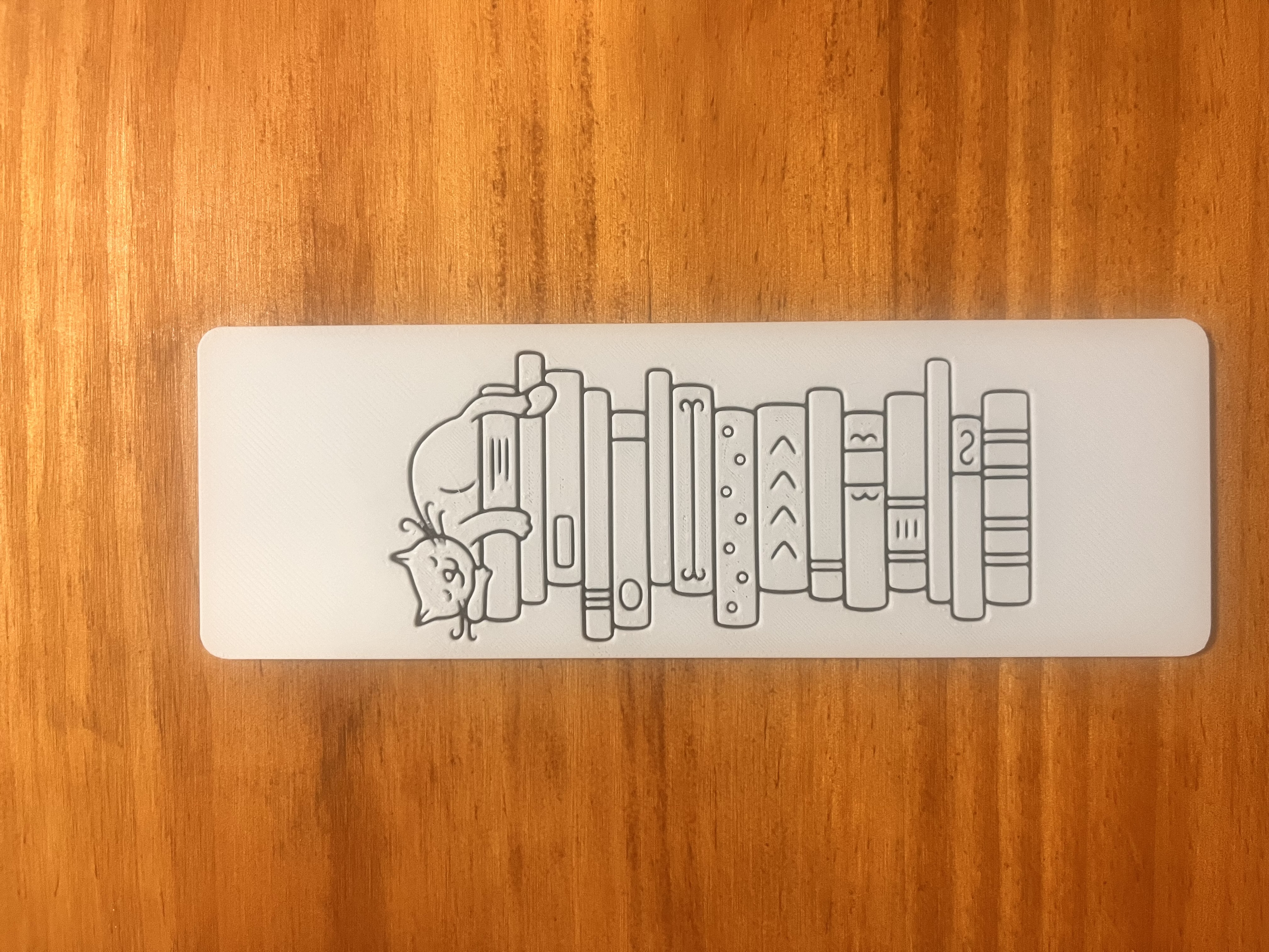 Cat Sleeping Hueforge Bookmark